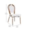 Flash Furniture Lourdes Thonet French Bistro Stacking Chair, White and Gray PE Rattan and Bamboo Print Alum Frame SDA-AD642002S-WHGY-NAT-GG - alternate 9